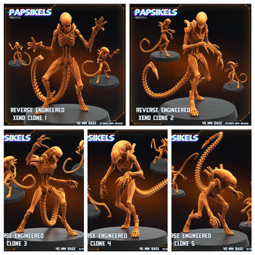 3D Printed Papsikels Reverse Engineered Xeno Clone Set October 2024 SciFi 28mm 32mm (Online Only)