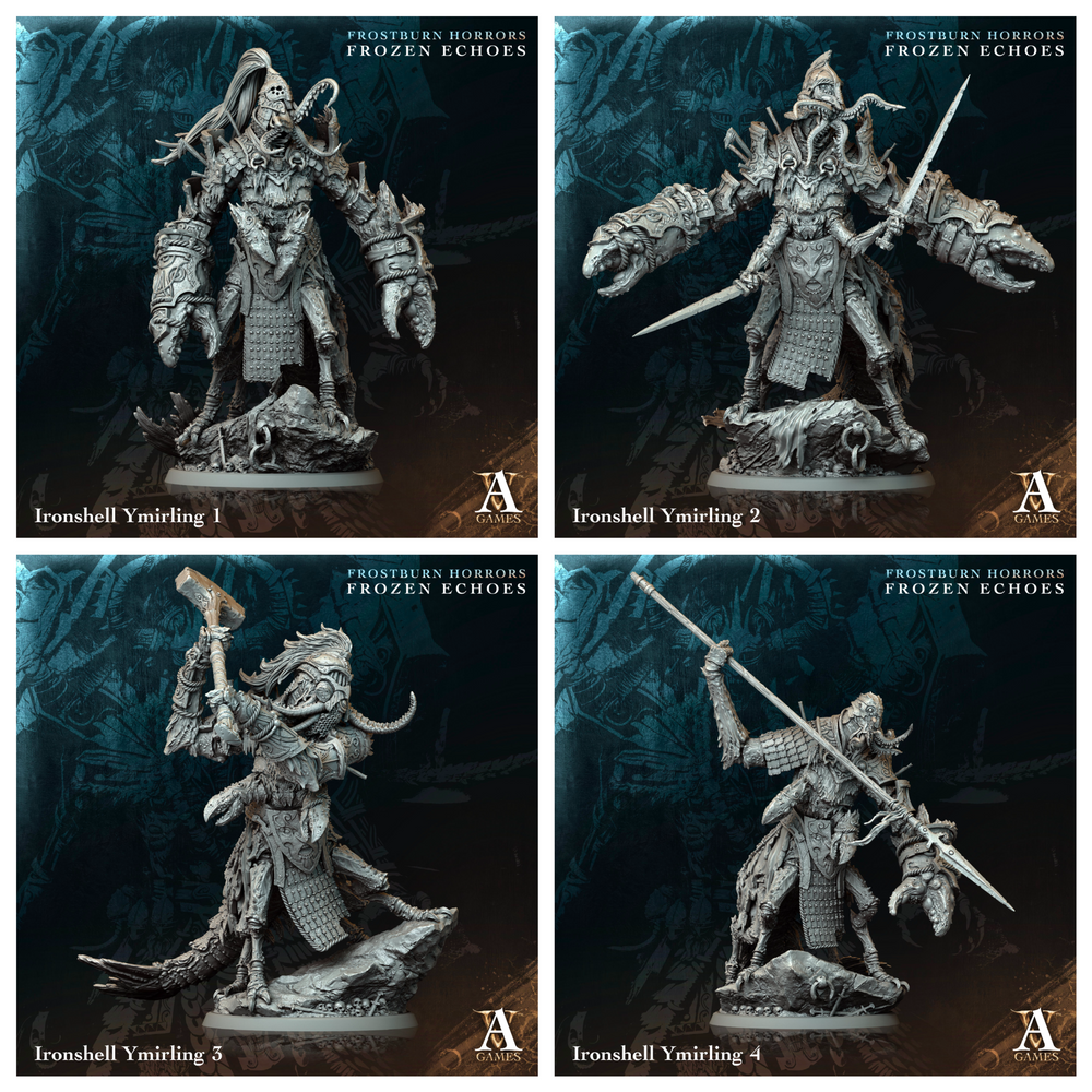 3D Printed Archvillain Games Ironshell Ymirling Frostburn Horrors Frozen Echoes 28 32mm D&D (Online Only)