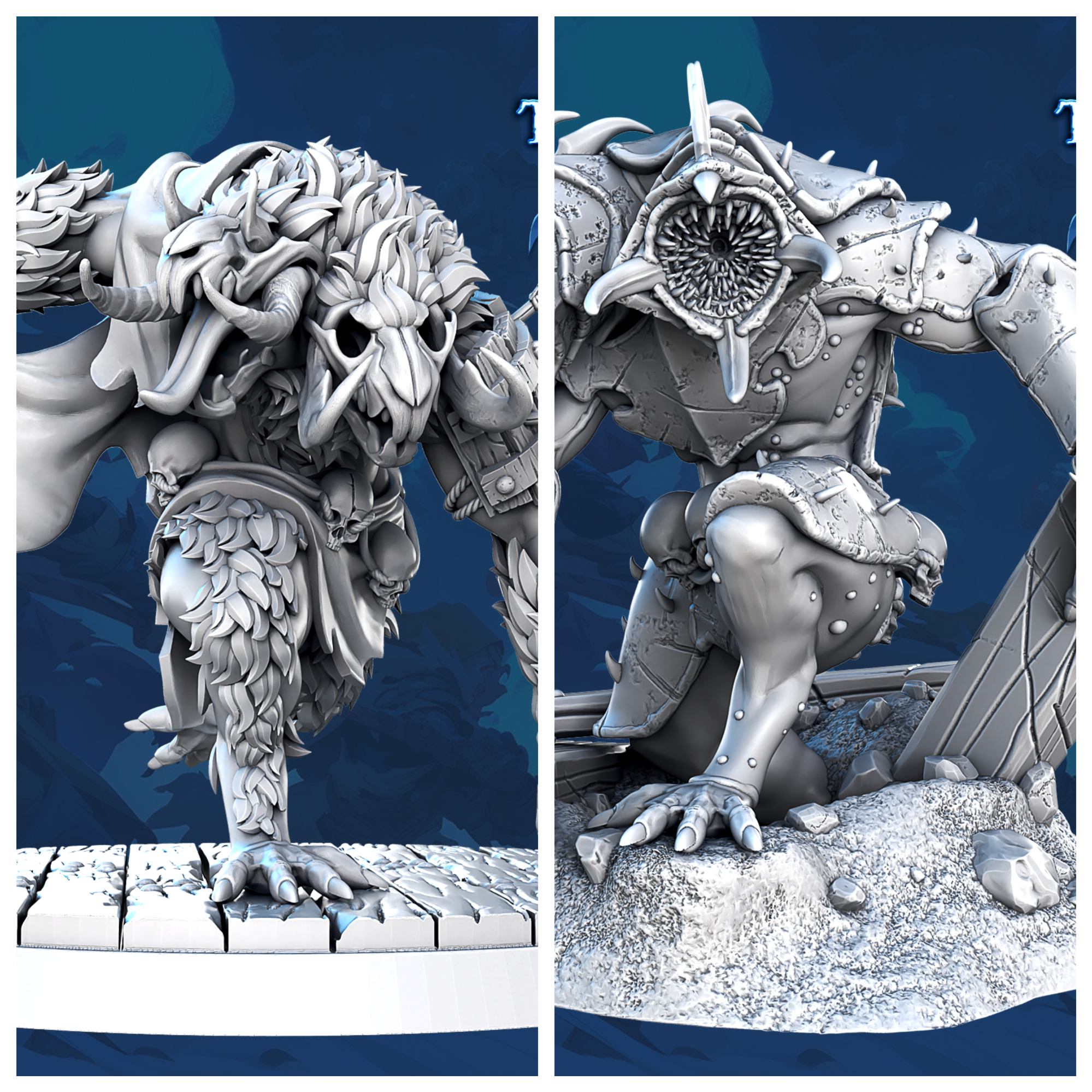 3D Printed STL Miniatures Toravor Core Characters The Frost City 3 28 - 32mm War Gaming D&D (Online Only)