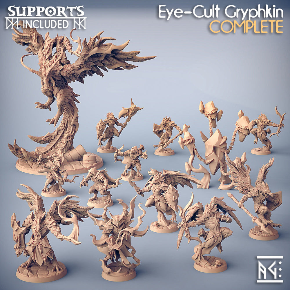 3D Printed Artisan Guild The Eye of Tialevor Eye Cult Gryphkin 28mm 32mm (Online Only)