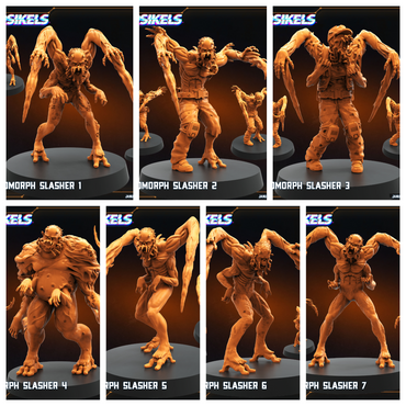 3D Printed Papsikels Necromorph Slashers Set January 2025 - Scifi 28mm 32mm (Online Only)