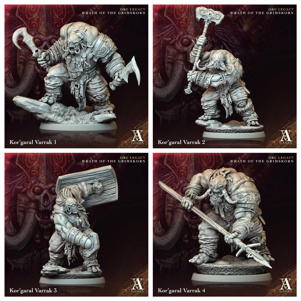 3D Printed Archvillain Games Kor'garal Varrak Orc Legacy Wrath of the Grimskorn 28 32mm D&D (Online Only)