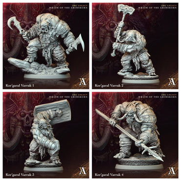 3D Printed Archvillain Games Kor'garal Varrak Orc Legacy Wrath of the Grimskorn 28 32mm D&D (Online Only)