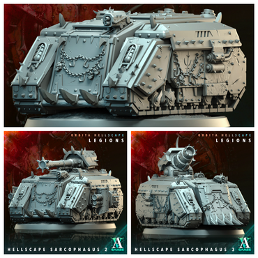 3D Printed Archvillain Games Hellscape Sarcophagus Orbita Hellscape - Legions 28 32mm D&D (Online Only)