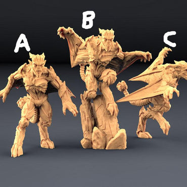 3D Printed Artisan Guild Gargoyles Set 28mm 32mm (Online Only)