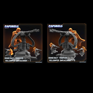3D Printed Papsikels Democracy Troopers Helljumper Emplacement Set JUNE 2024 SCIFI 28mm 32mm (Online Only)
