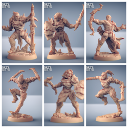 3D Printed Artisan Guild Scourgeland Survivor Set Scourgeland Survivors 28mm 32mm (Online Only)