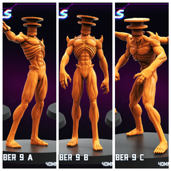 3D Printed Papsikels Monster Number 9 Set SEPTEMBER 2024 CYBERPUNK 28mm 32mm (Online Only)