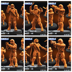 3D Printed Papsikels Democracy Troopers Hellraider Set August 2024 Scifi 28mm 32mm (Online Only)