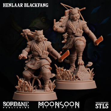 3D Printed Sordane Publishing  Henlaar Blackfang Moonsoon 28 32mm D&D (Online Only)