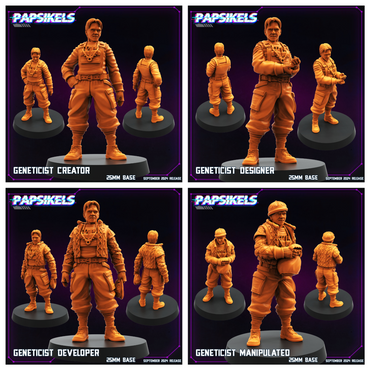 3D Printed Papsikels SEPTEMBER 2024 CYBERPUNK Geneticist Set 28mm 32mm (Online Only)