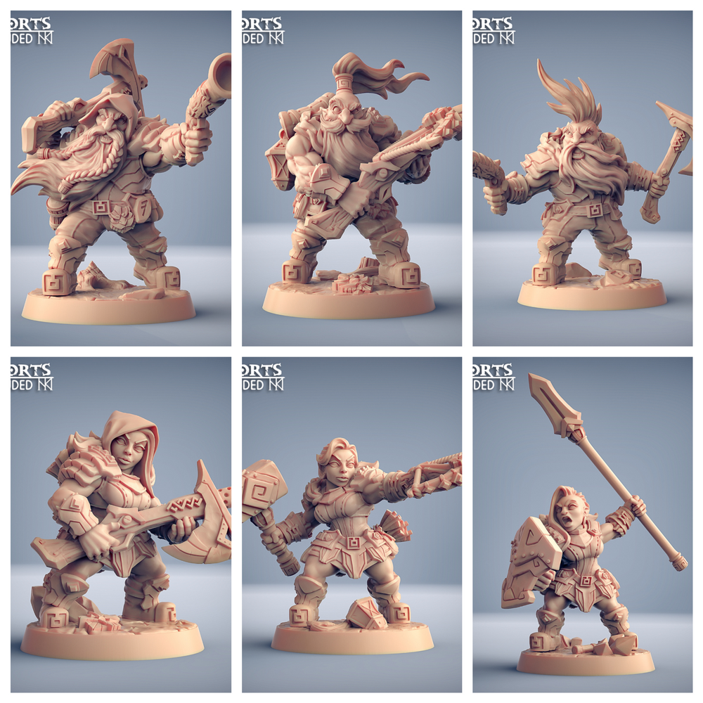 3D Printed Artisan Guild Dwarven Oathbreaker Dwarven Oathbreakers 28mm 32mm (Online Only)