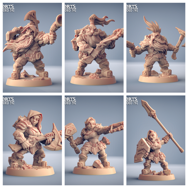3D Printed Artisan Guild Dwarven Oathbreaker Dwarven Oathbreakers 28mm 32mm (Online Only)