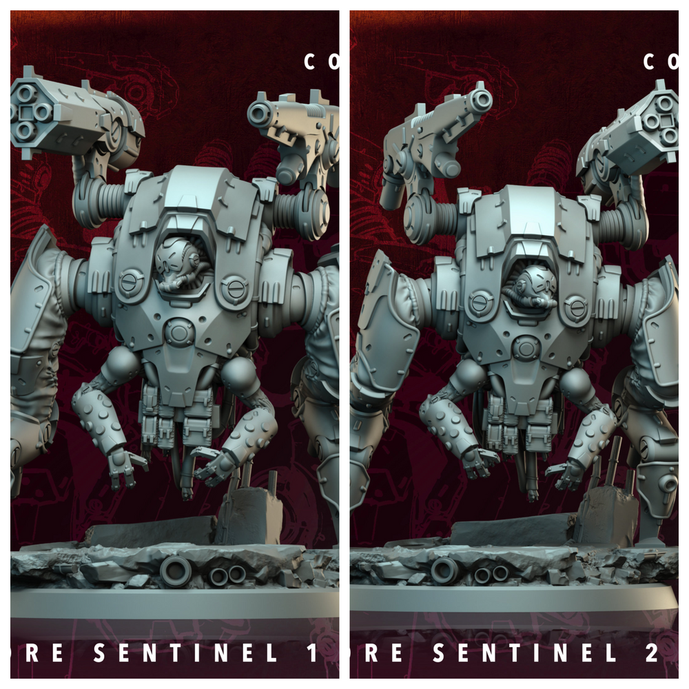 3D Printed Archvillain Games Atomcore Sentinel Atomcore - Conclave 28 32mm D&D (Online Only)