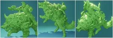 3D Printed Nafarrate Wolf Rider Orc Set Orcs Army 28 32 mm D&D (Online Only)