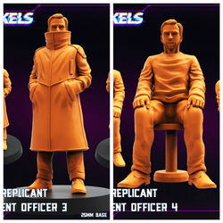 3D Printed Papsikels Nexus 9 Replicant Retirement Officer Nov 2024 Cyberpunk 28mm 32mm (Online Only)