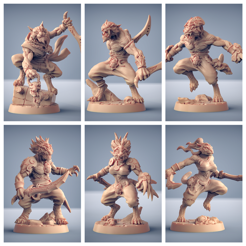 3D Printed Artisan Guild Modular Rakshakin Headhunter Rakshakin Headhunters 28mm 32mm (Online Only)