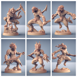 3D Printed Artisan Guild Modular Rakshakin Headhunter Rakshakin Headhunters 28mm 32mm (Online Only)