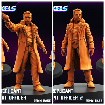 3D Printed Papsikels Nexus 9 Replicant Retirement Officer Set October 2024 Cyberpunk 28mm 32mm (Online Only)