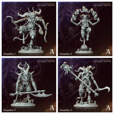 3D Printed Archvillain Games Pasquilant Circus Grotesque Fiendish Troupe 28 32mm D&D (Online Only)