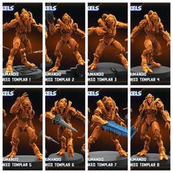 3D Printed Papsikels Sapient Humanoid Low Ranked Templars MARCH 2025 CYBERPUNK 28mm 32mm (Online Only)