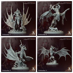 3D Printed Archvillain Games Drakanthar Bloodright - Crimson Legion 28 32mm D&D (Online Only)