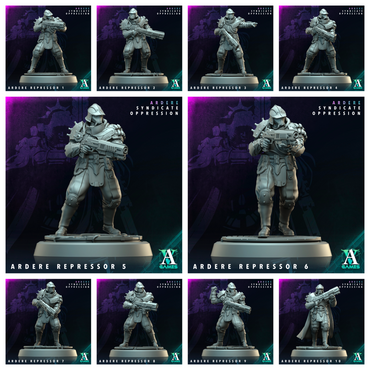 3D Printed Archvillain Games Ardere Repressor Ardere - Syndicate Oppression 28 32mm D&D (Online Only)