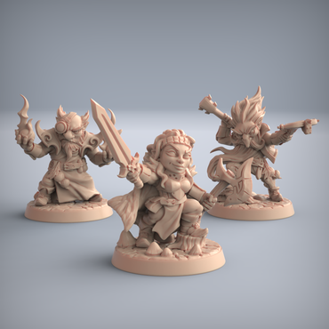 3D Printed Artisan Guild Beetroot Gnomes Set 28mm 32mm (Online Only)