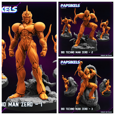 3D Printed Papsikels Bio Techno Man Zero February 2025 Cyberpunk 28mm 32mm (Online Only)