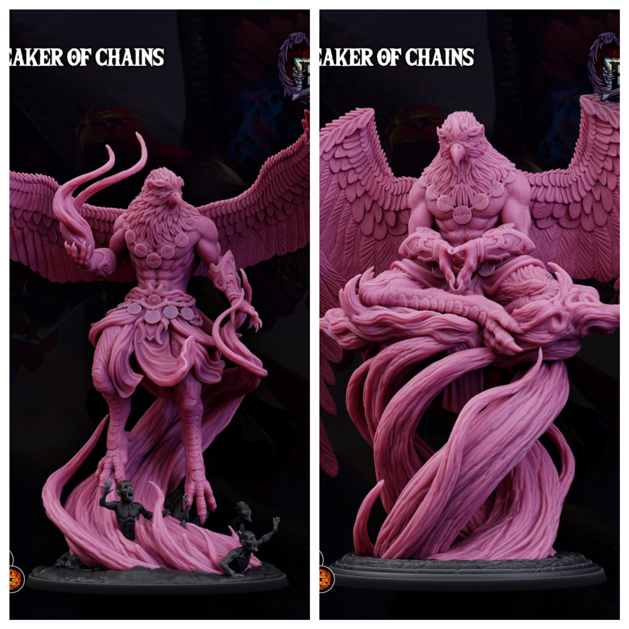 3D Printed Sordane Publishing Garuda, Breaker of Chains 28 32mm D&D (Online Only)