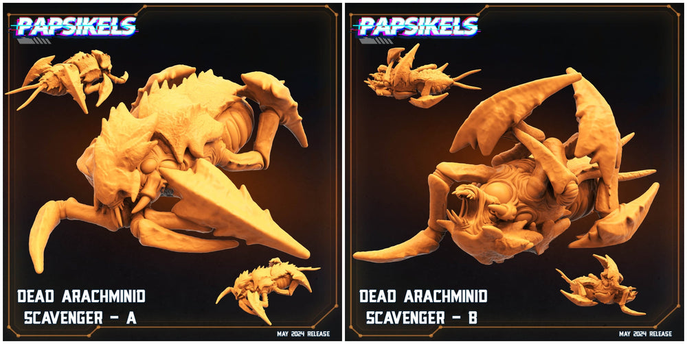 3D Printed Papsikels Dead Arachminid Scavenger Set Democracy Troopers Bugs and Bots 28mm 32mm (Online Only)