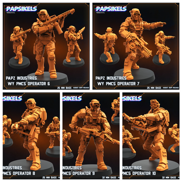 3D Printed Papsikels Papz Industries Wy Pmcs Set August 2024 Scifi 28mm 32mm (Online Only)