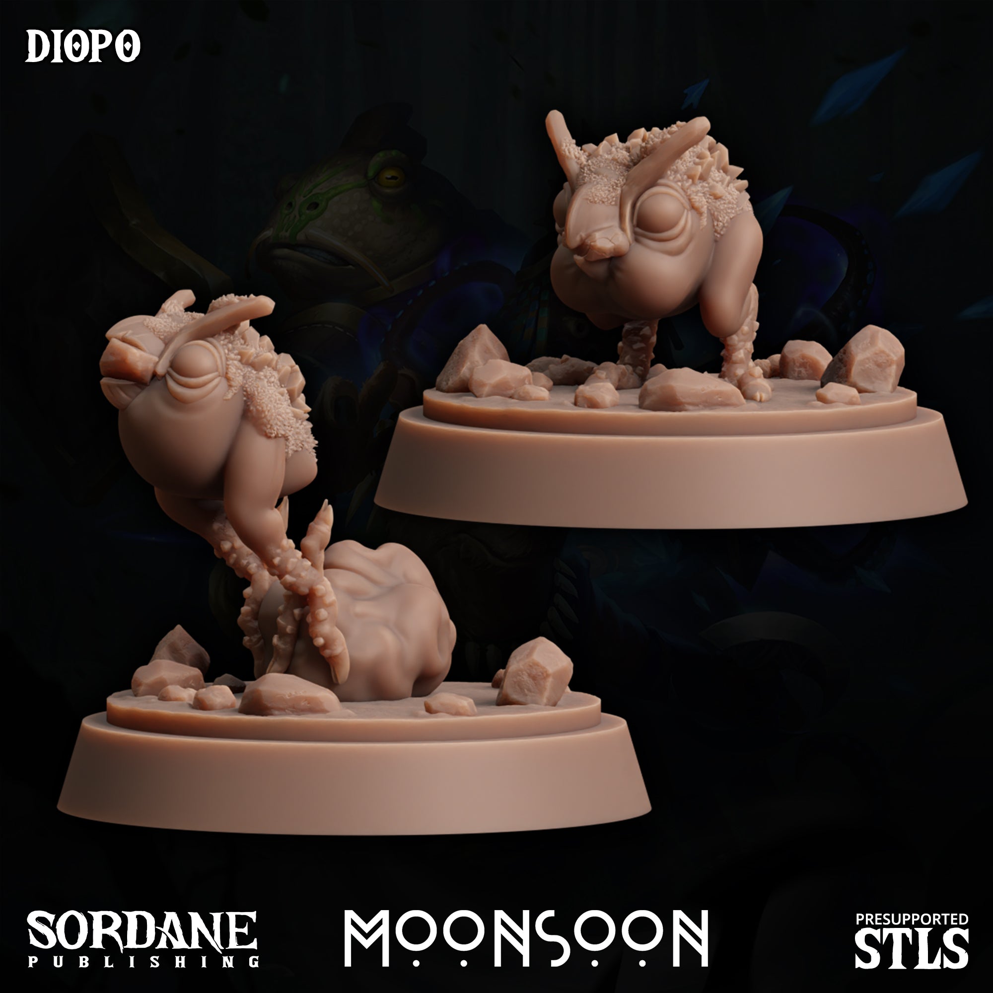 3D Printed Sordane Publishing Diopo Moonsoon 28 32mm D&D (Online Only)