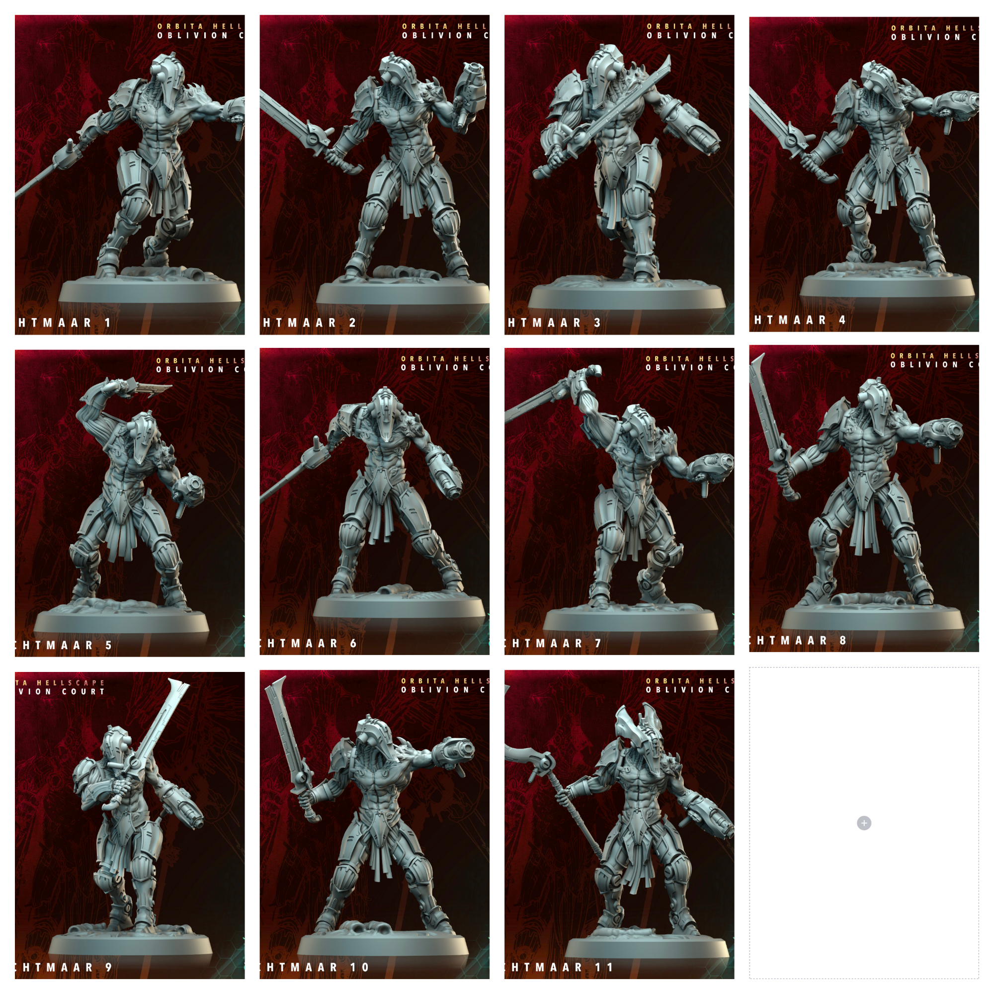 3D Printed Archvillain Games Nachtmaar Orbita Hellscape Oblivion Court 28 32mm D&D (Online Only)