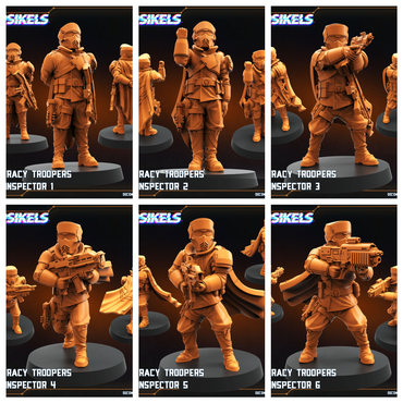 3D Printed Papsikels Democracy Troopers Hell Inspector Dec. 2024 SciFi 28mm 32mm (Online Only)