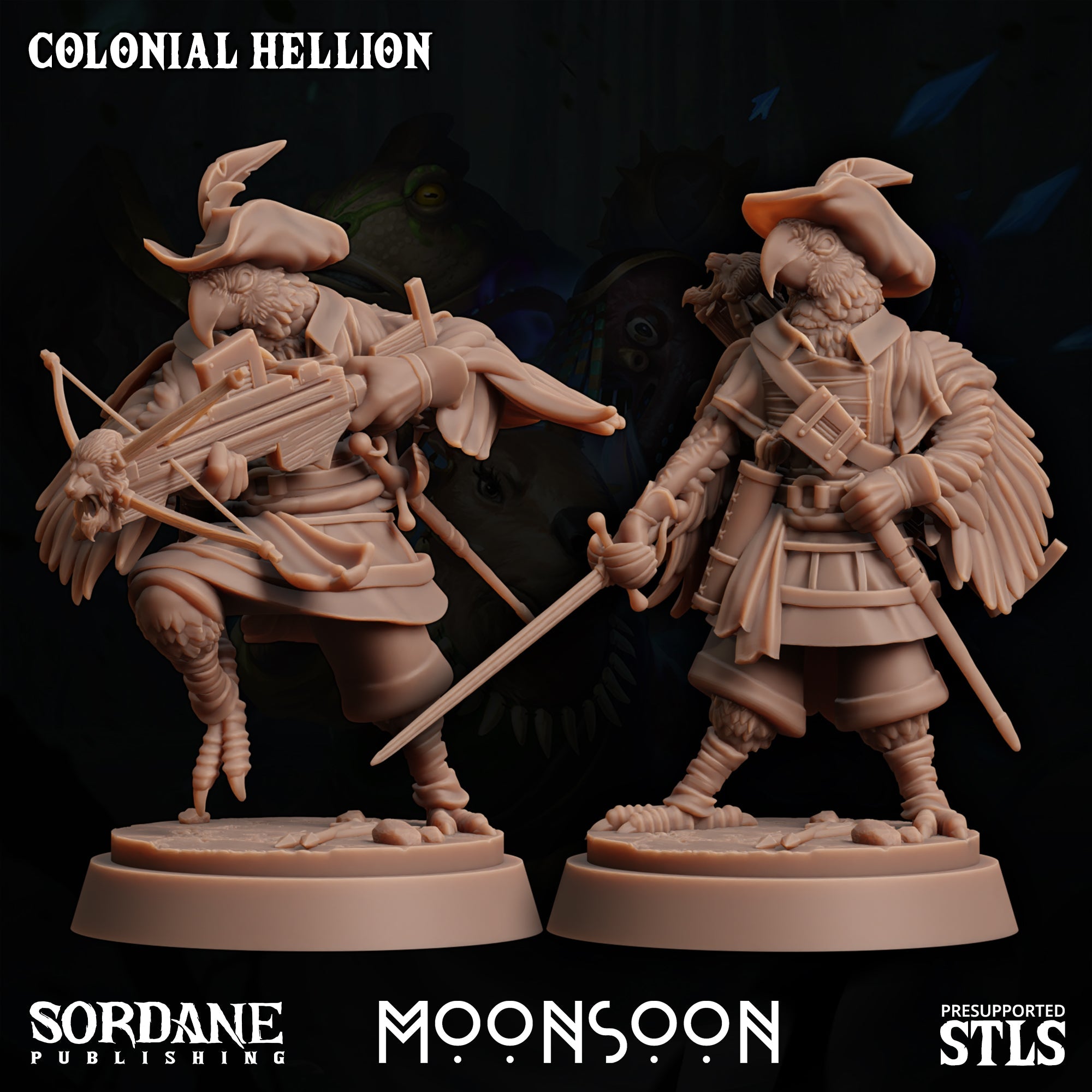 3D Printed Sordane Publishing Colonial Hellion Moonsoon 28 32mm D&D (Online Only)