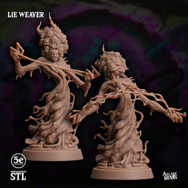 3D Printed Sordane Publishing Lie Weaver Moonsoon 28 32mm D&D (Online Only)