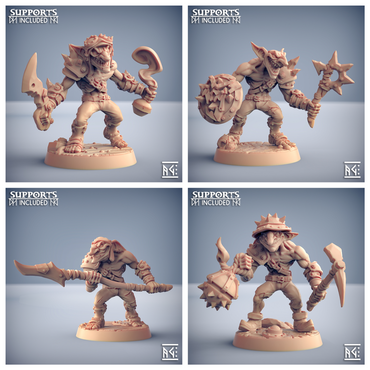 3D Printed Artisan Guild Modular Sparksoot Goblin Sparksoot Goblin Set 28mm 32mm (Online Only)