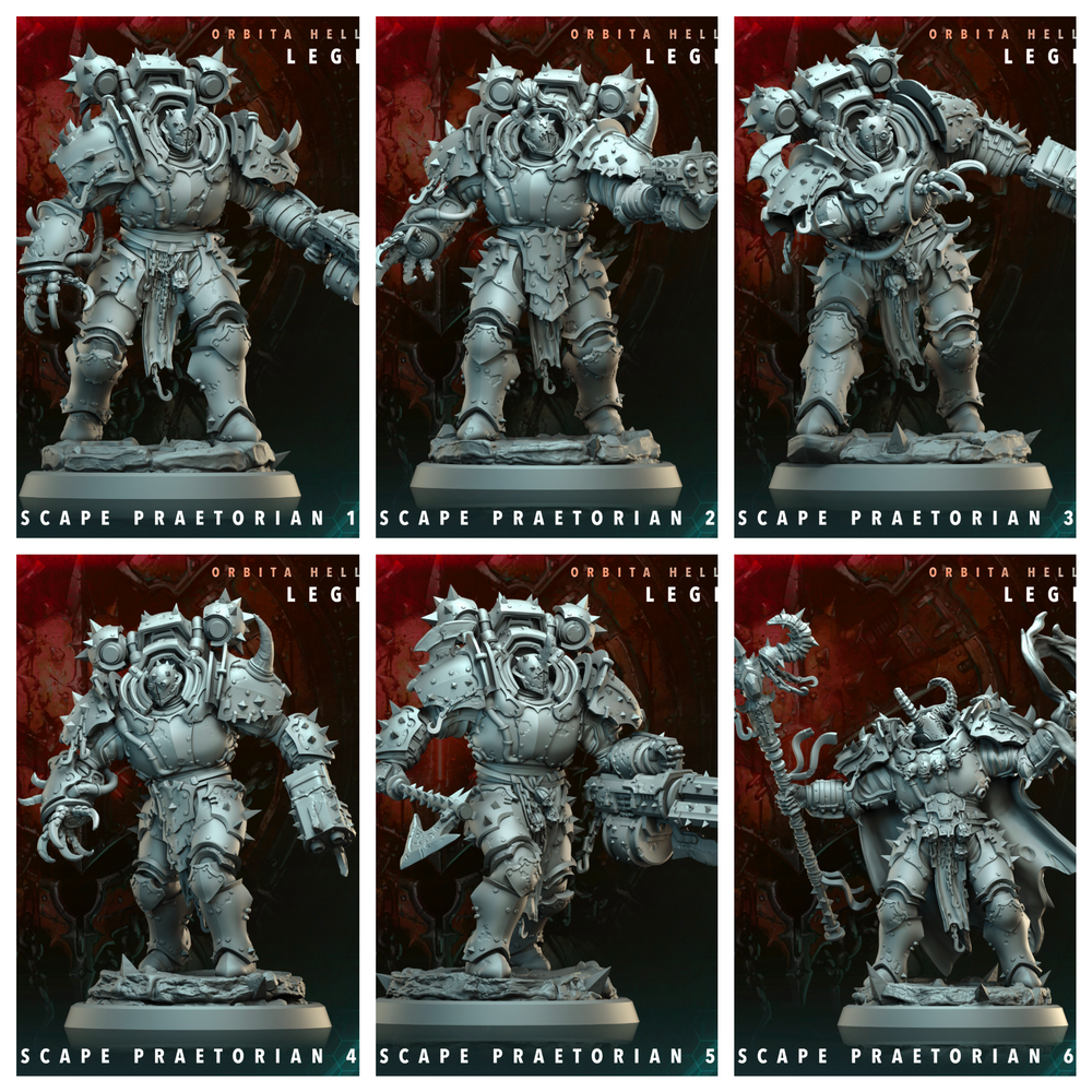3D Printed Archvillain Games Hellscape Praetorian Orbita Hellscape - Legions 28 32mm D&D (Online Only)