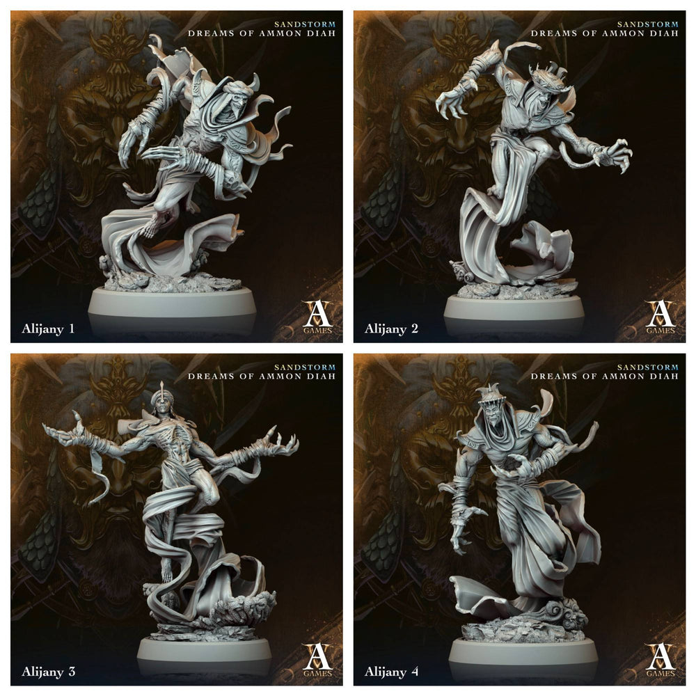 3D Printed Archvillain Games Alijany Sandstorm Dreams of Ammon Diah 28 32mm D&D (Online Only)
