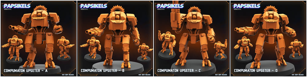 3D Printed Papsikels Compumaton Upseter Set Democracy Troopers Bugs and Bots 28mm 32mm (Online Only)
