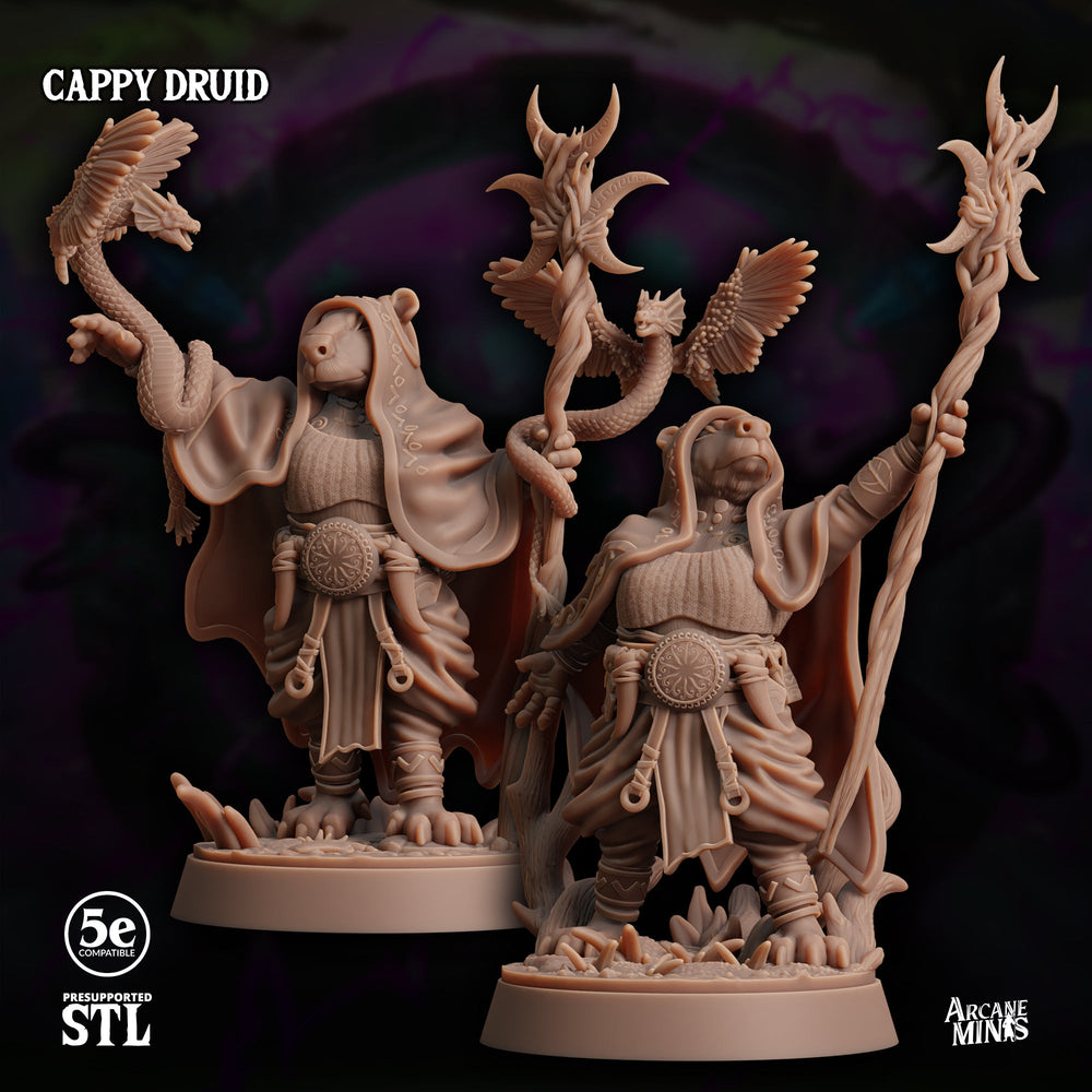 3D Printed Sordane Publishing Cappy Druid Moonsoon 28 32mm D&D (Online Only)