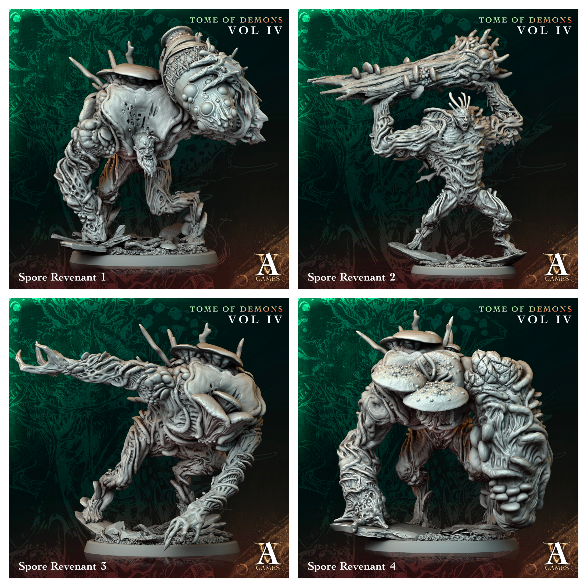 3D Printed Archvillain Games Spore Revenant Tome of Demons Vol IV 28 32mm D&D (Online Only)