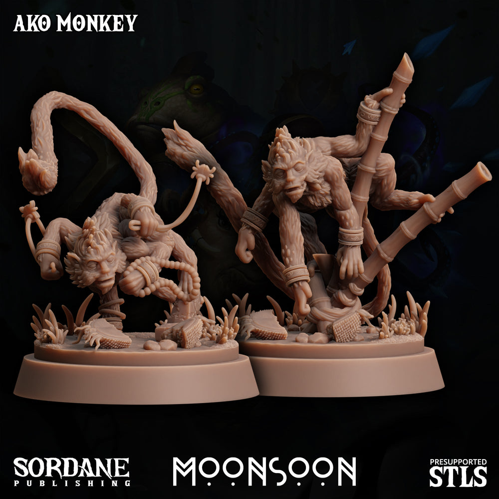 3D Printed Sordane Publishing Ako Monkey Moonsoon 28 32mm D&D (Online Only)
