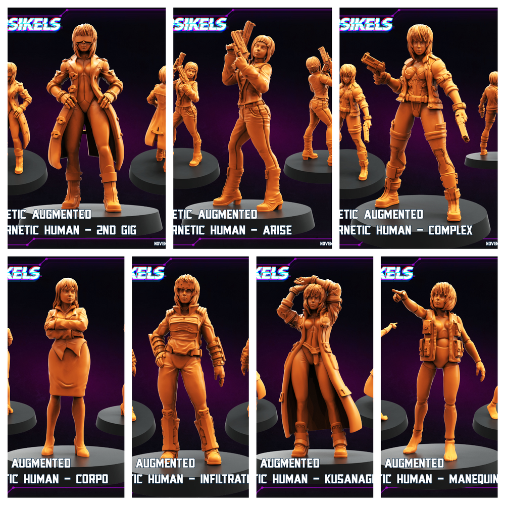 3D Printed Papsikels Synthetic Augmented Cybernetic Human Nov 2024 Cyberpunk 28mm 32mm (Online Only)