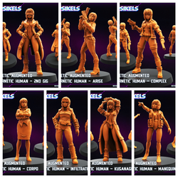 3D Printed Papsikels Synthetic Augmented Cybernetic Human Nov 2024 Cyberpunk 28mm 32mm (Online Only)