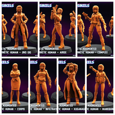 3D Printed Papsikels Synthetic Augmented Cybernetic Human Nov 2024 Cyberpunk 28mm 32mm (Online Only)
