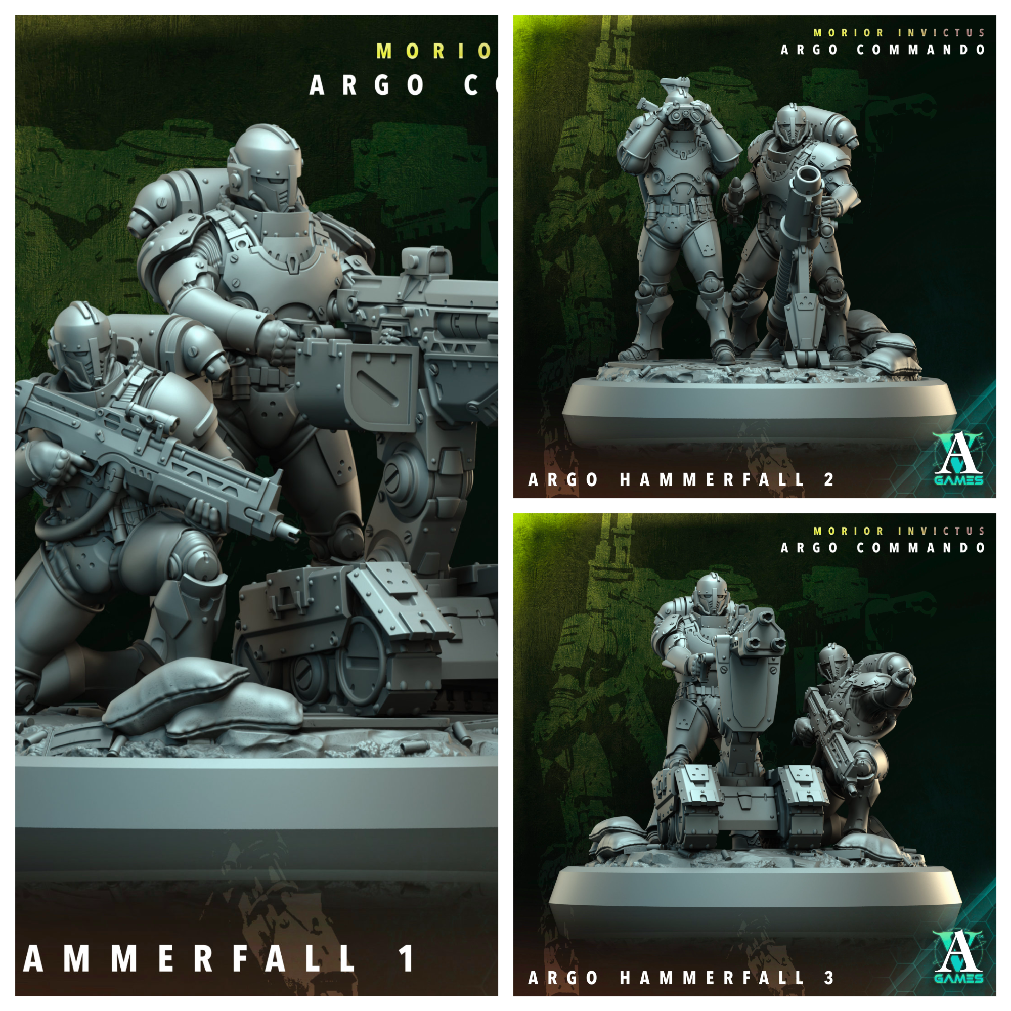 3D Printed Archvillain Games Argo Hammerfall Morior Invictus Argo Commando 28 32mm D&D (Online Only)