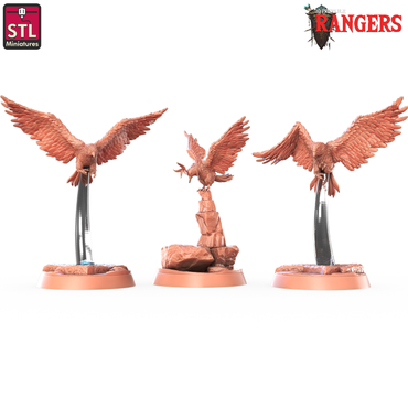 3D Printed STL Miniatures Ranger Falcon Set Rangers  28 - 32mm War Gaming D&D (Online Only)