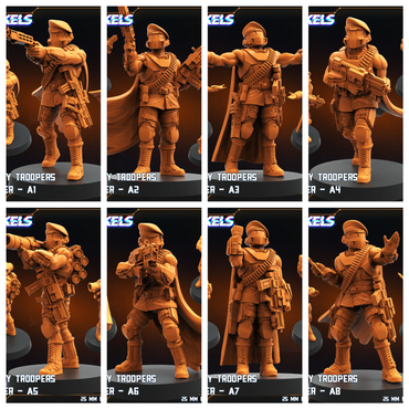 3D Printed Papsikels Democracy Trooper Hellhunter Set July 2024 Scifi 28mm 32mm (Online Only)